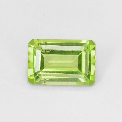 0.58ct Naturale Verde acceso Peridoto, Taglio smeraldo, VS