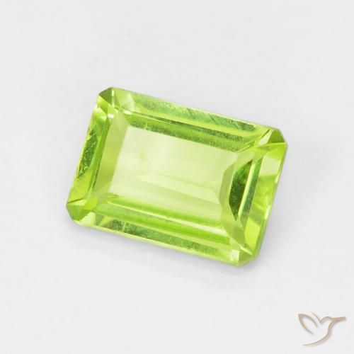 Peridoto Verde giallastro naturale da 0.99 ct, Ottagonale / Taglio smeraldo, VS
