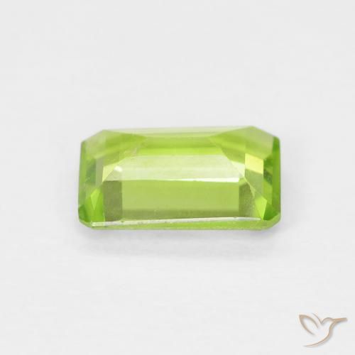 Peridoto Verde giallastro naturale da 0.99 ct, Ottagonale / Taglio smeraldo, VS