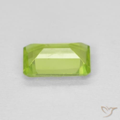 Peridoto Verde brillante naturale da 0.91 ct, Ottagonale / Taglio smeraldo, VS