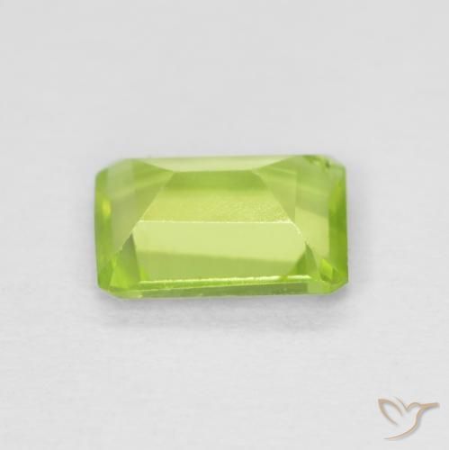 Peridoto Verde brillante naturale da 0.93 ct, Ottagonale / Taglio smeraldo, VS