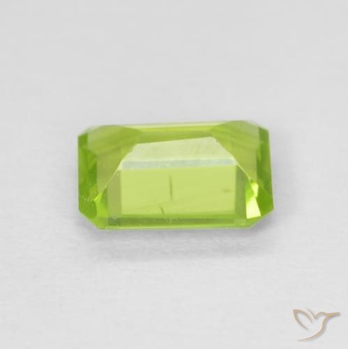 Peridoto Verde brillante naturale da 1.04 ct, Ottagonale / Taglio smeraldo, VVS-VS