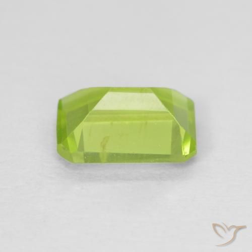 Peridoto Verde brillante naturale da 0.99 ct, Ottagonale / Taglio smeraldo, VS