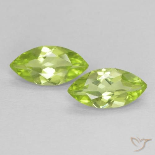 0.70ctw Naturale Verde acceso Peridoto, Taglio marquise, VS