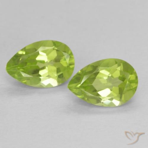 0.91ctw Naturale Verde acceso Peridoto, Forma a pera, VVS-VS