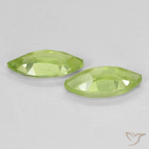 Gemme di Peridoto Verde chiaro naturale da 1.11 ct, Taglio marquise, VVS-VS