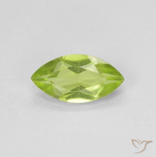0.69ct Naturale Verde medio Peridoto, Taglio marquise, VVS