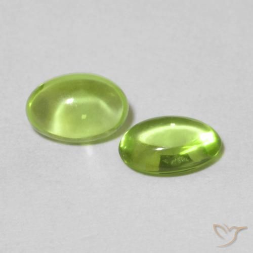 Gemme di Peridoto Verde medio naturale da 0.98 ct, Ovale, Trasparente