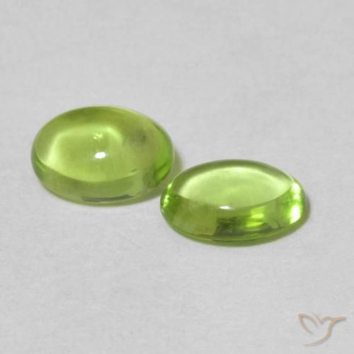 Gemme di Peridoto Verde acceso naturale da 1.02 ct, Ovale, Trasparente