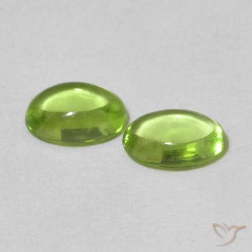 Gemme di Peridoto Verde acceso naturale da 1.02 ct, Ovale, Trasparente