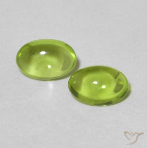 0.93ctw Naturale Verde medio Peridoto, Ovale, Trasparente