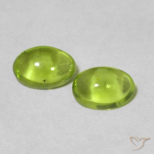 1.03ctw Naturale Verde medio Peridoto, Ovale, Trasparente