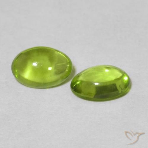 Gemme di Peridoto Verde medio naturale da 1.03 ct, Ovale, Trasparente