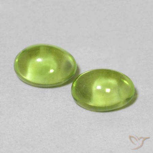 1.12ctw Naturale Verde medio Peridoto, Ovale, Trasparente