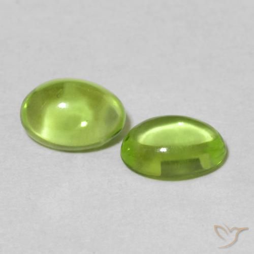 Gemme di Peridoto Verde medio naturale da 1.12 ct, Ovale, Trasparente