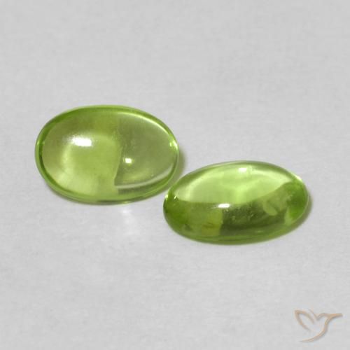 Gemme di Peridoto Verde medio naturale da 0.89 ct, Ovale, Trasparente