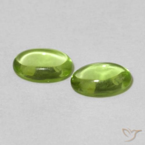Gemme di Peridoto Verde medio naturale da 0.89 ct, Ovale, Trasparente