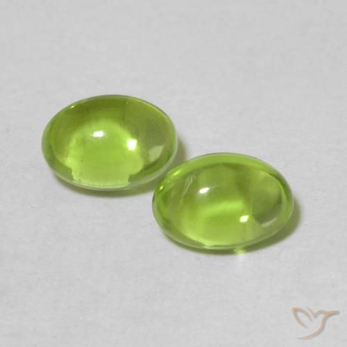 1.16ctw Naturale Verde acceso Peridoto, Ovale, Trasparente