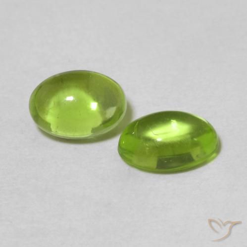Gemme di Peridoto Verde acceso naturale da 1.16 ct, Ovale, Trasparente