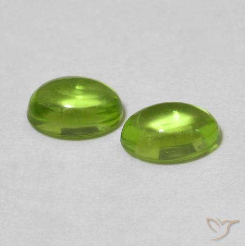 Gemme di Peridoto Verde acceso naturale da 1.16 ct, Ovale, Trasparente