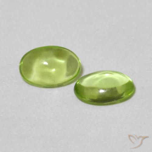 Gemme di Peridoto Verde medio naturale da 0.83 ct, Ovale, Trasparente