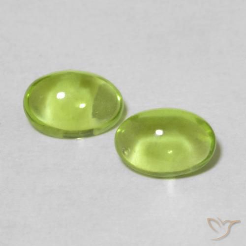0.99ctw Naturale Verde medio Peridoto, Ovale, Trasparente, Photo A