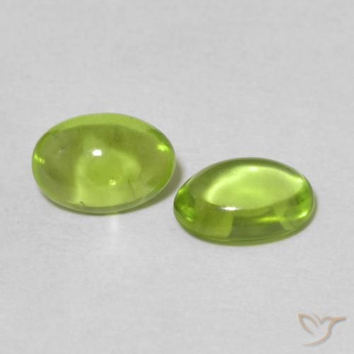 Gemme di Peridoto Verde medio naturale da 0.98 ct, Ovale, Trasparente