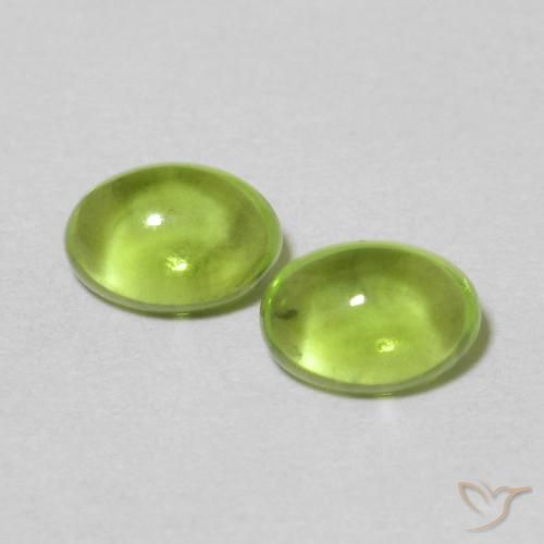 1.21ctw Naturale Verde medio Peridoto, Ovale, Trasparente