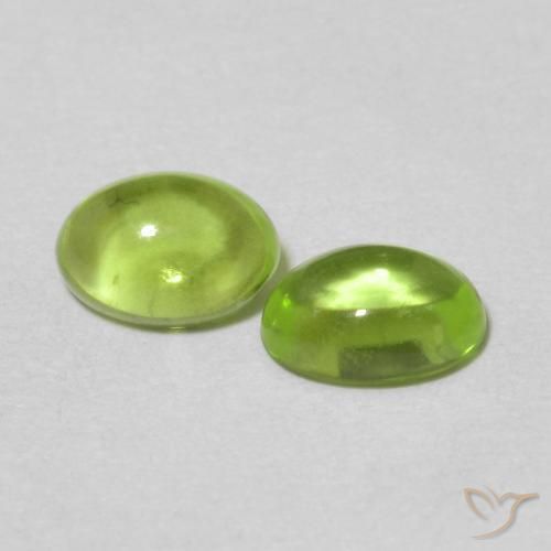 Gemme di Peridoto Verde medio naturale da 1.21 ct, Ovale, Trasparente