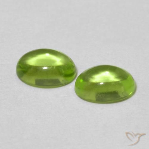 Gemme di Peridoto Verde medio naturale da 1.21 ct, Ovale, Trasparente