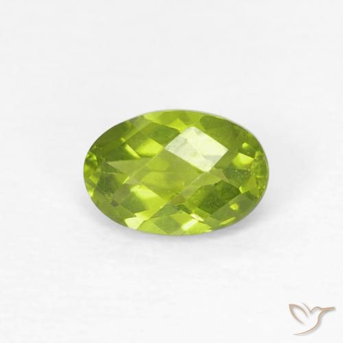 0.62ct Naturale Verde acceso Peridoto, Ovale, VS