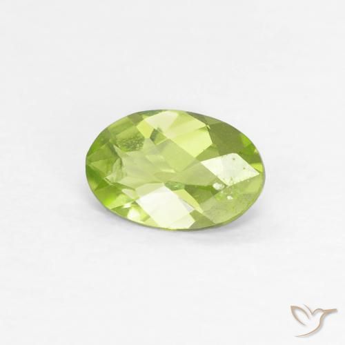 0.44ct Naturale Verde brillante Peridoto, Ovale, VS