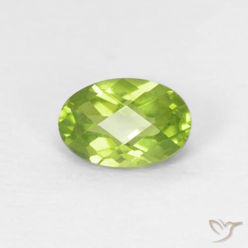 0.62ct Naturale Verde chiaro e vivace Peridoto, Ovale, VVS-VS