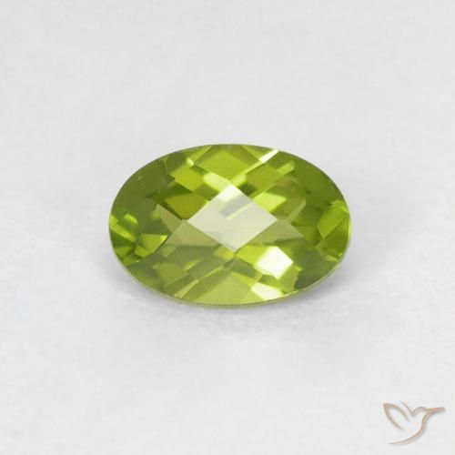 0.55ct Naturale Verde acceso Peridoto, Ovale, VVS-VS