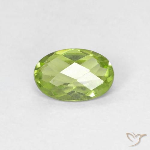 0.49ct Naturale Verde chiaro e vivace Peridoto, Ovale, VVS-VS