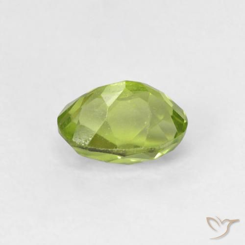 Peridoto Verde brillante naturale da 0.72 ct, Ovale, VVS-VS