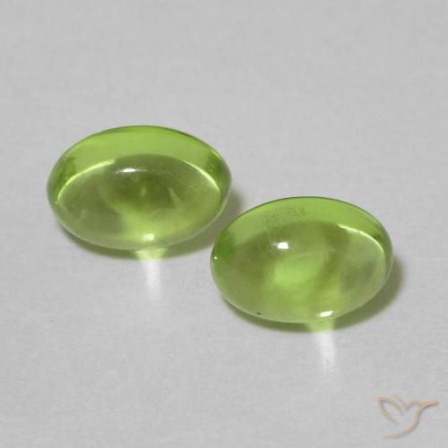 1.18ctw Naturale Verde medio Peridoto, Ovale, Trasparente