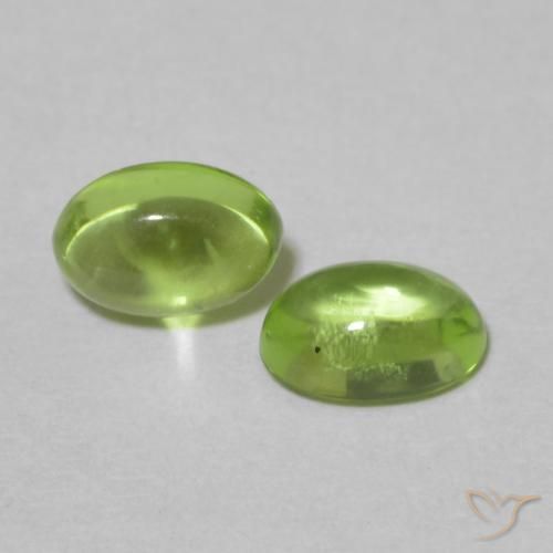 Gemme di Peridoto Verde medio naturale da 1.18 ct, Ovale, Trasparente