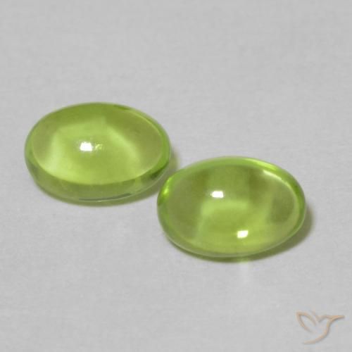 1.14ctw Naturale Verde giallastro Peridoto, Ovale, Trasparente