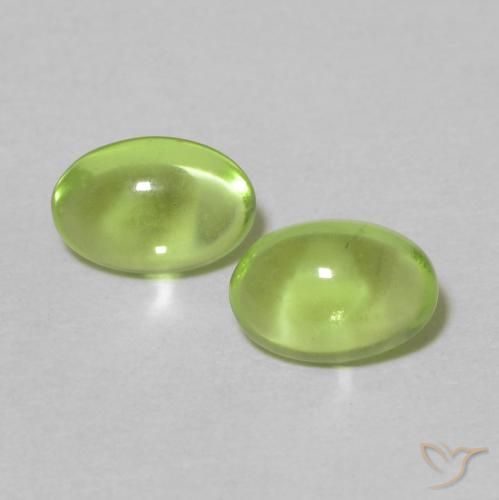 1.06ctw Naturale Verde giallastro Peridoto, Ovale, Trasparente