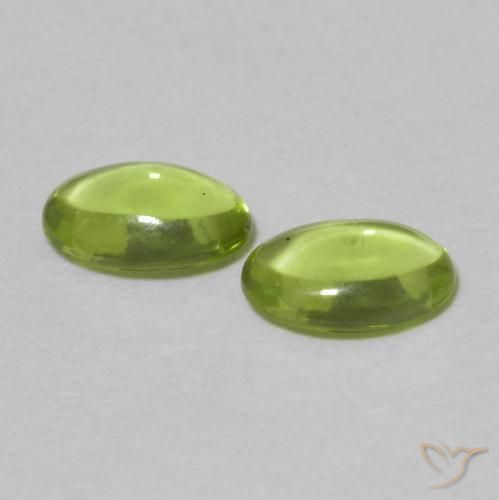 Gemme di Peridoto Verde acceso naturale da 0.87 ct, Ovale, Trasparente