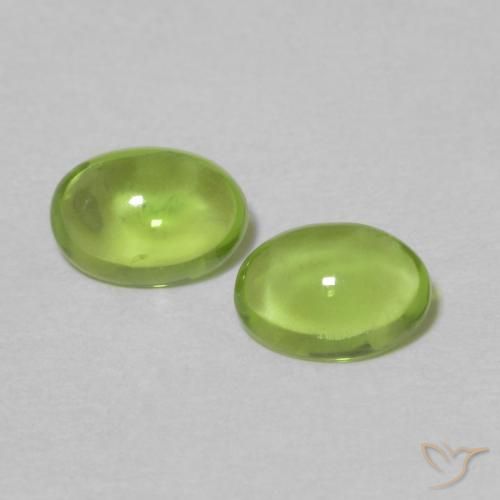 0.99ctw Naturale Verde medio Peridoto, Ovale, Trasparente