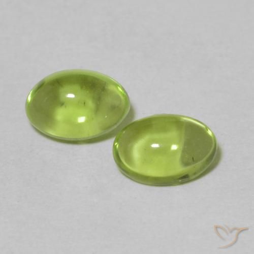 1.08ctw Naturale Verde medio Peridoto, Ovale, Trasparente