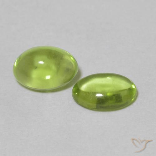 Gemme di Peridoto Verde medio naturale da 1.08 ct, Ovale, Trasparente