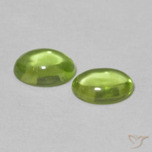 Gemme di Peridoto Verde medio naturale da 1.08 ct, Ovale, Trasparente
