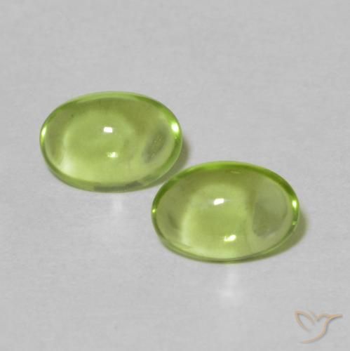 0.82ctw Naturale Verde giallastro Peridoto, Ovale, Trasparente
