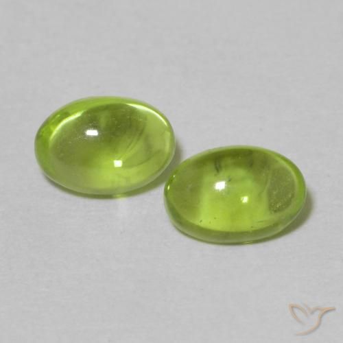 1.21ctw Naturale Verde giallastro Peridoto, Ovale, Trasparente