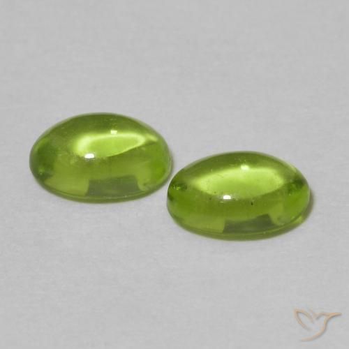 Gemme di Peridoto Verde giallastro naturale da 1.21 ct, Ovale, Trasparente