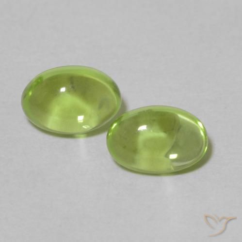 1.11ctw Naturale Verde giallastro Peridoto, Ovale, Trasparente
