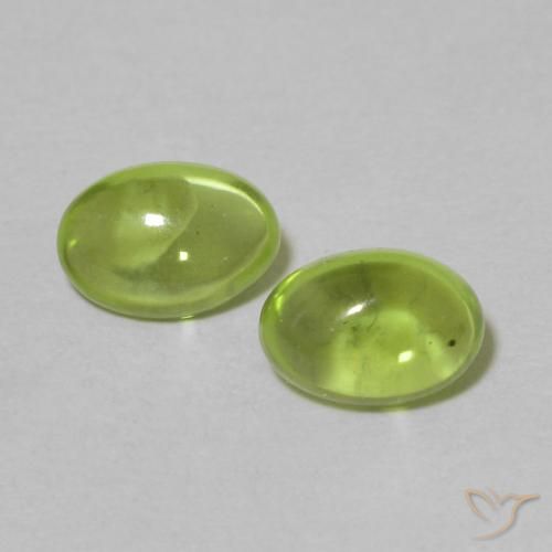 1.06ctw Naturale Verde giallastro Peridoto, Ovale, Trasparente